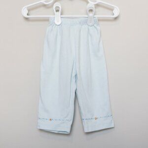 Kissy Kissy Embroidered Light Blue Baby Girl Pants SIze 9M